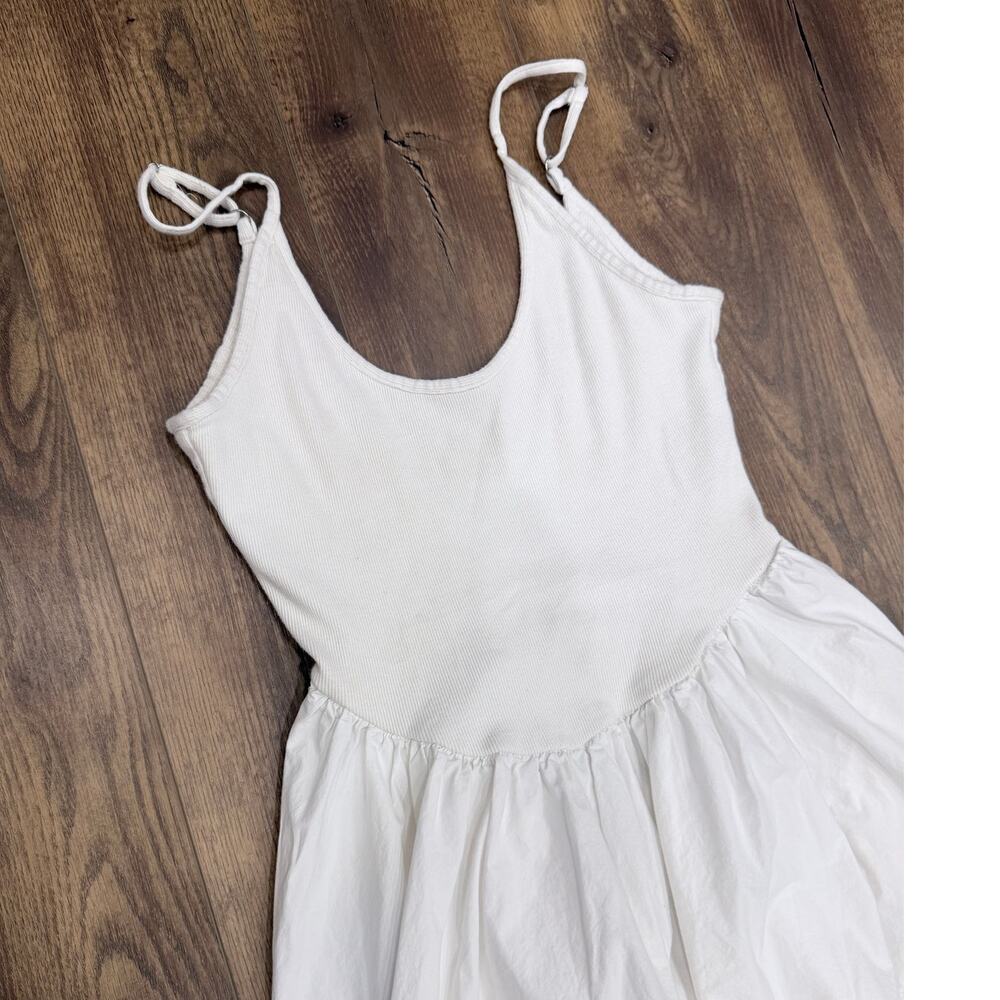 Free People Dylan White Scoop Back Cotton Midi Dress Size Medium - Picture 4 of 8